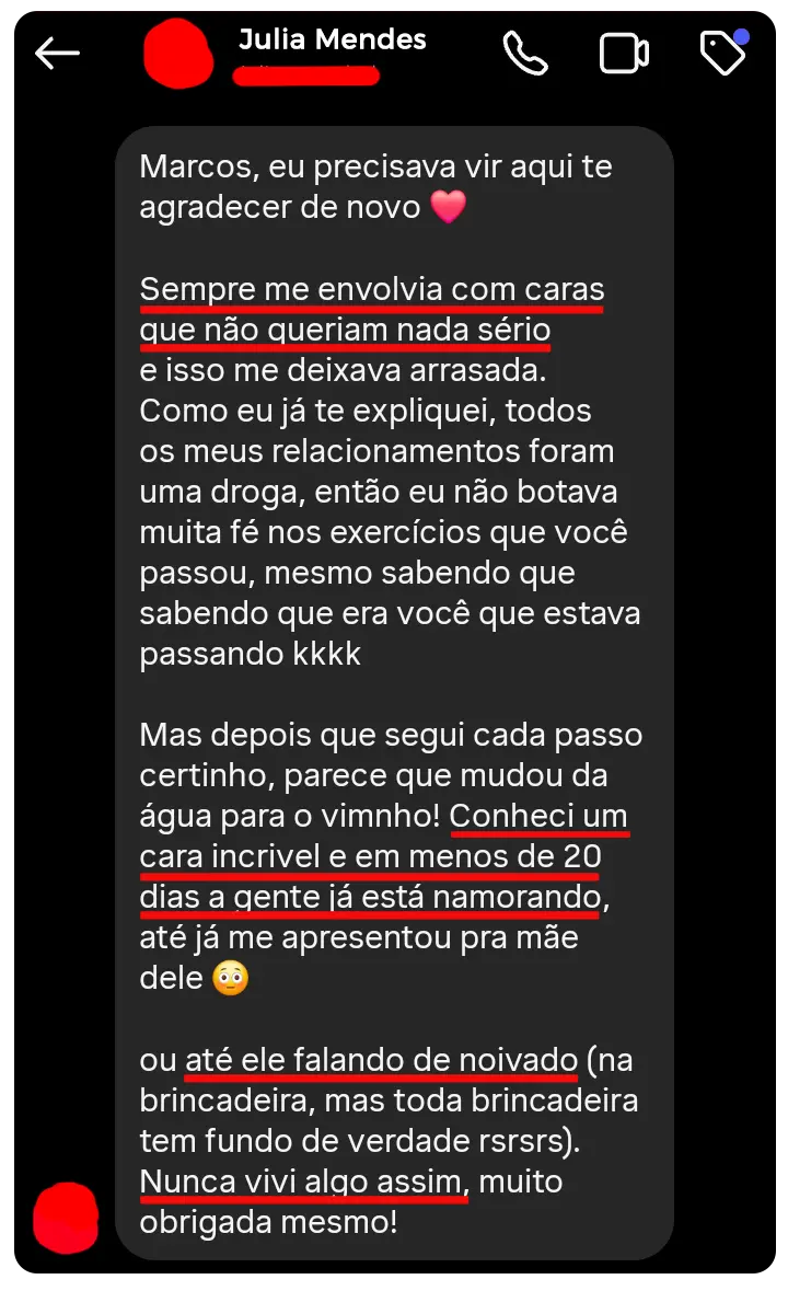 Depoimento de Julia Mendes